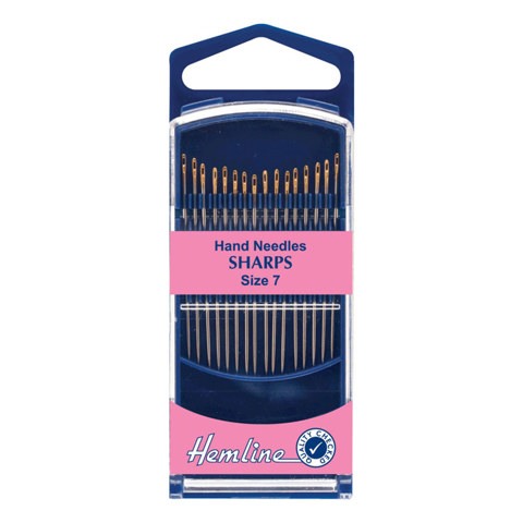 HEMLINE HANGSELL - Hand Needle - Sharps 16 Pack - size 7 - gold eye