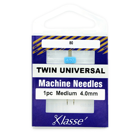 Klasse Machine Needle Twin-Universal Size 80/4.0Mm - 1 per cassette