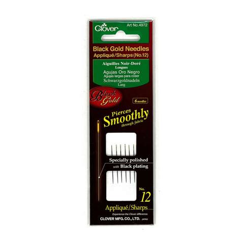 Clover Black Gold Needles Applique/ Sharps No.12