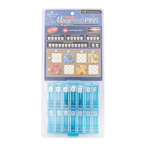 Taylor Seville - Magic Pins Alphabet, Numbers and Arrows 97pcs (50mm) x 0.5mm