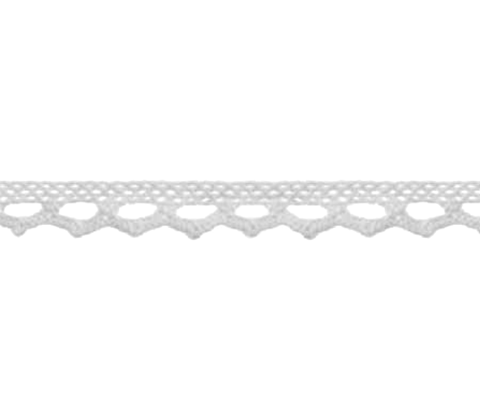 Bowtique Cotton Lace Ribbon 8mm x 5m White