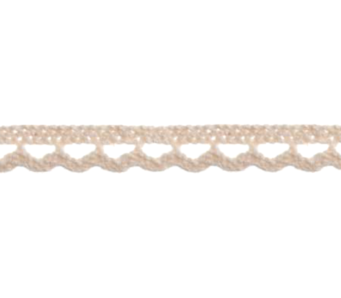 Bowtique Cotton Lace Ribbon 9mm x 5m Cream