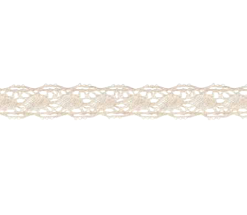 Bowtique Cotton Lace Ribbon 10mm x 5m Cream
