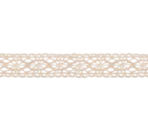 Bowtique Cotton Lace Ribbon 10mm x 5m Cream