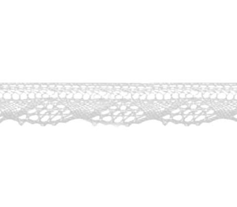 Bowtique Cotton Lace Ribbon 12mm x 5m White