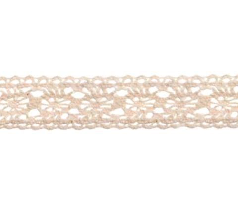 Bowtique Cotton Lace Ribbon 15mm x 5m Cream