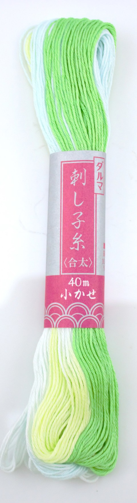 DARUMA SASHIKO THREAD 40M GREEN TO WHITE 52