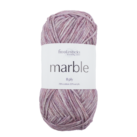 FIDDLESTICKS Marble Cotton Acrylic Yarn-Mulberry
