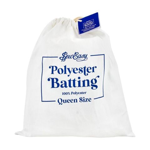 SEW EASY BATTING - Batting  100 % Polyester 200Gsm With Scrim - queen 213 x 254cm