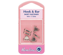 Hook & Bar Skirt Fastener - Extra Small in Nickle